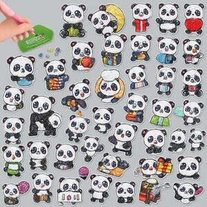 43pcs Diamond Painting Sticker Kit – DIY Mosaic Art Set with Gem Tool